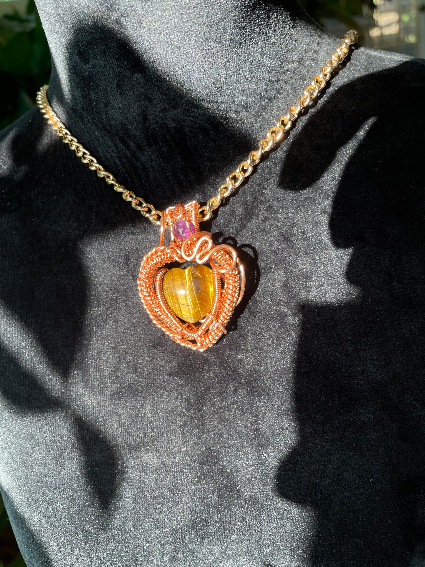 Amethyst & Tiger Eye Power Couple Pendant