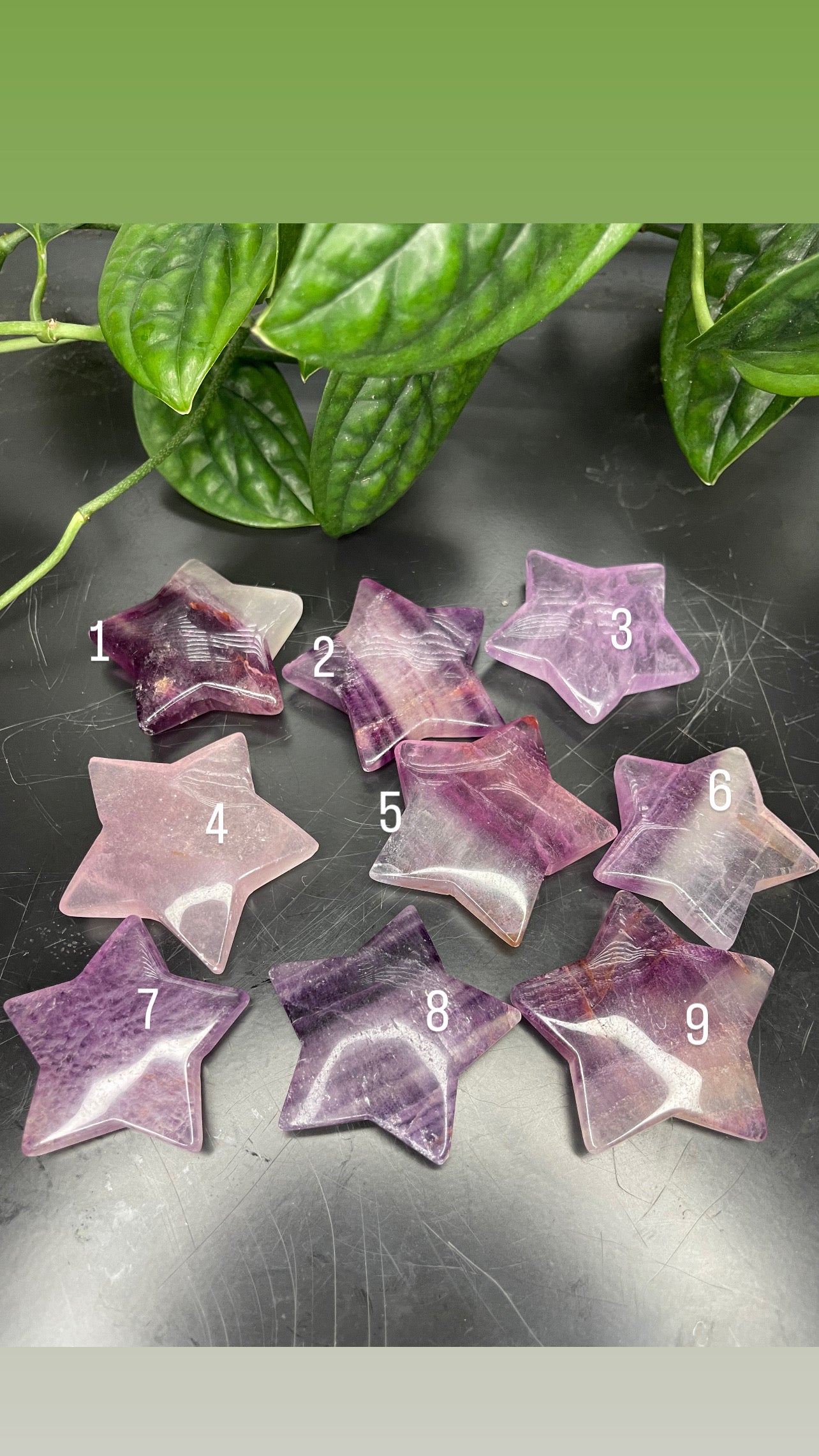 Magenta Fluorite Crystal Stars