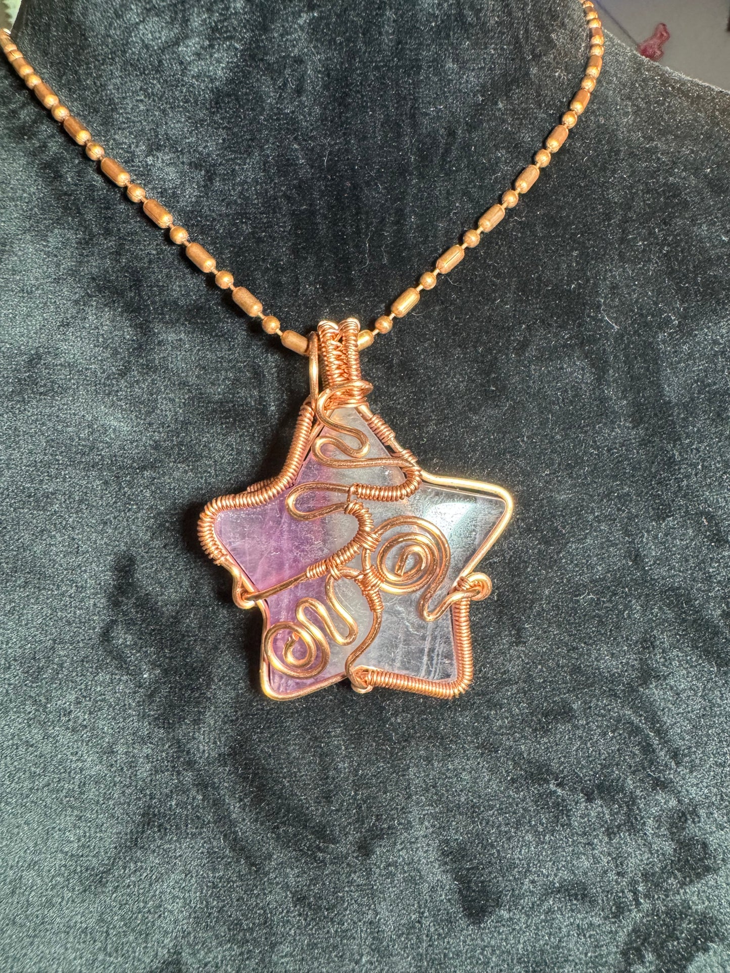 Purple Fluorite Freestyle Star