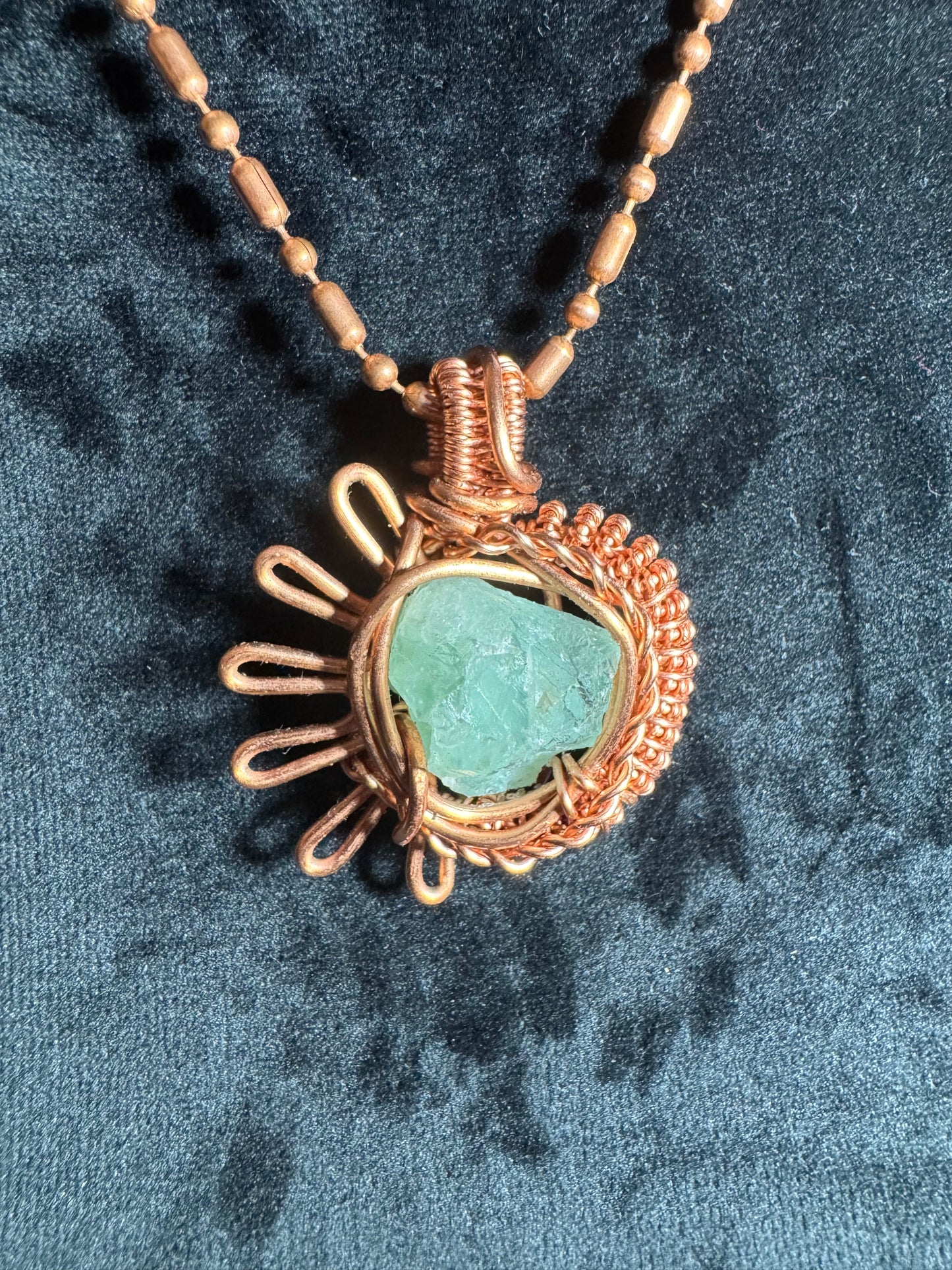 Green Fluorite Sun Face