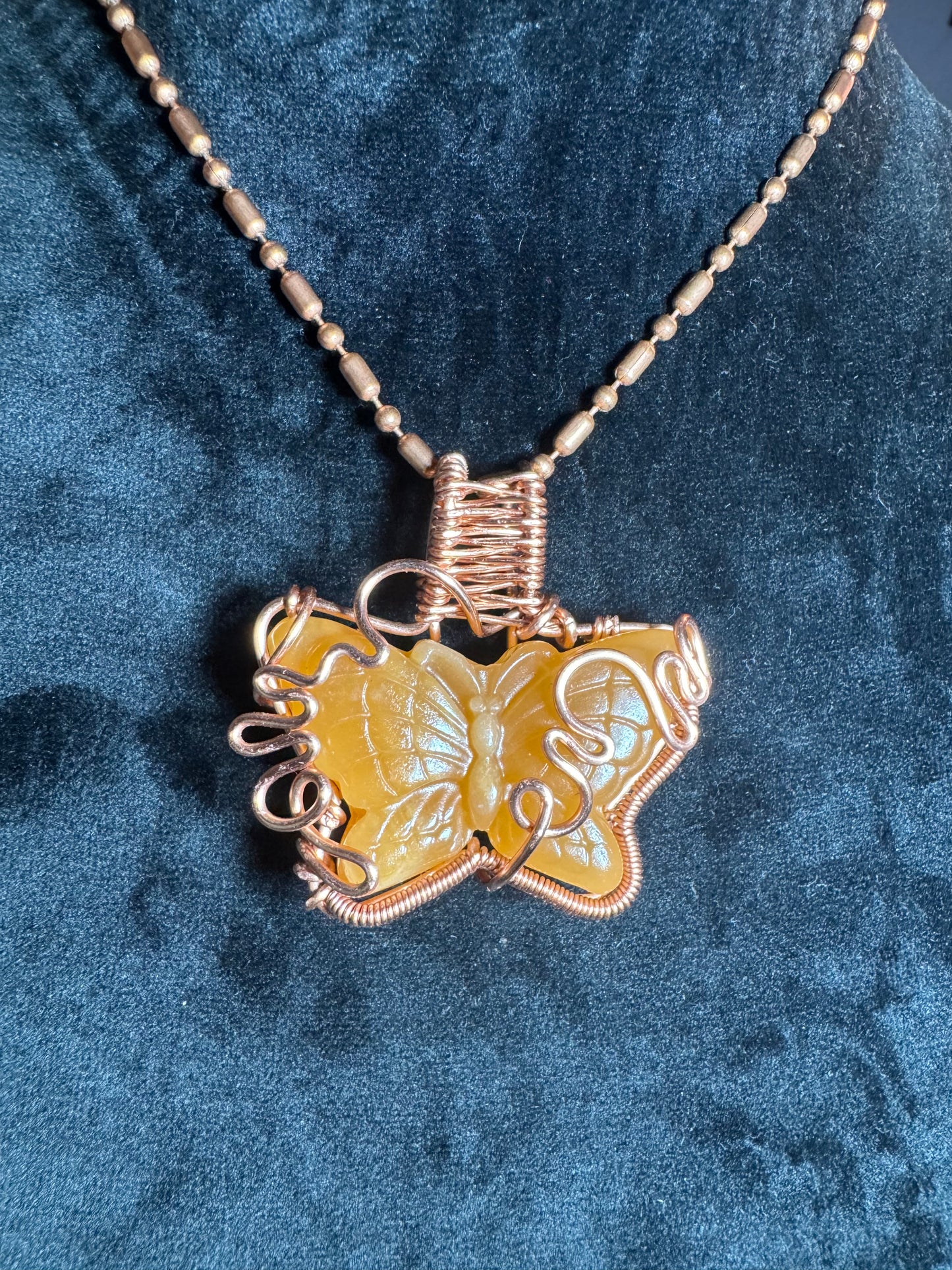 Majestic Orange Calcite Butterfly