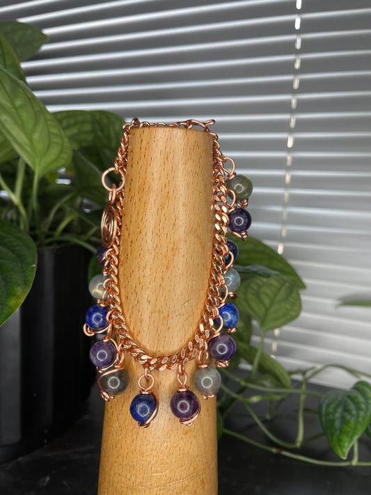 Copper Cuban Link Anklet