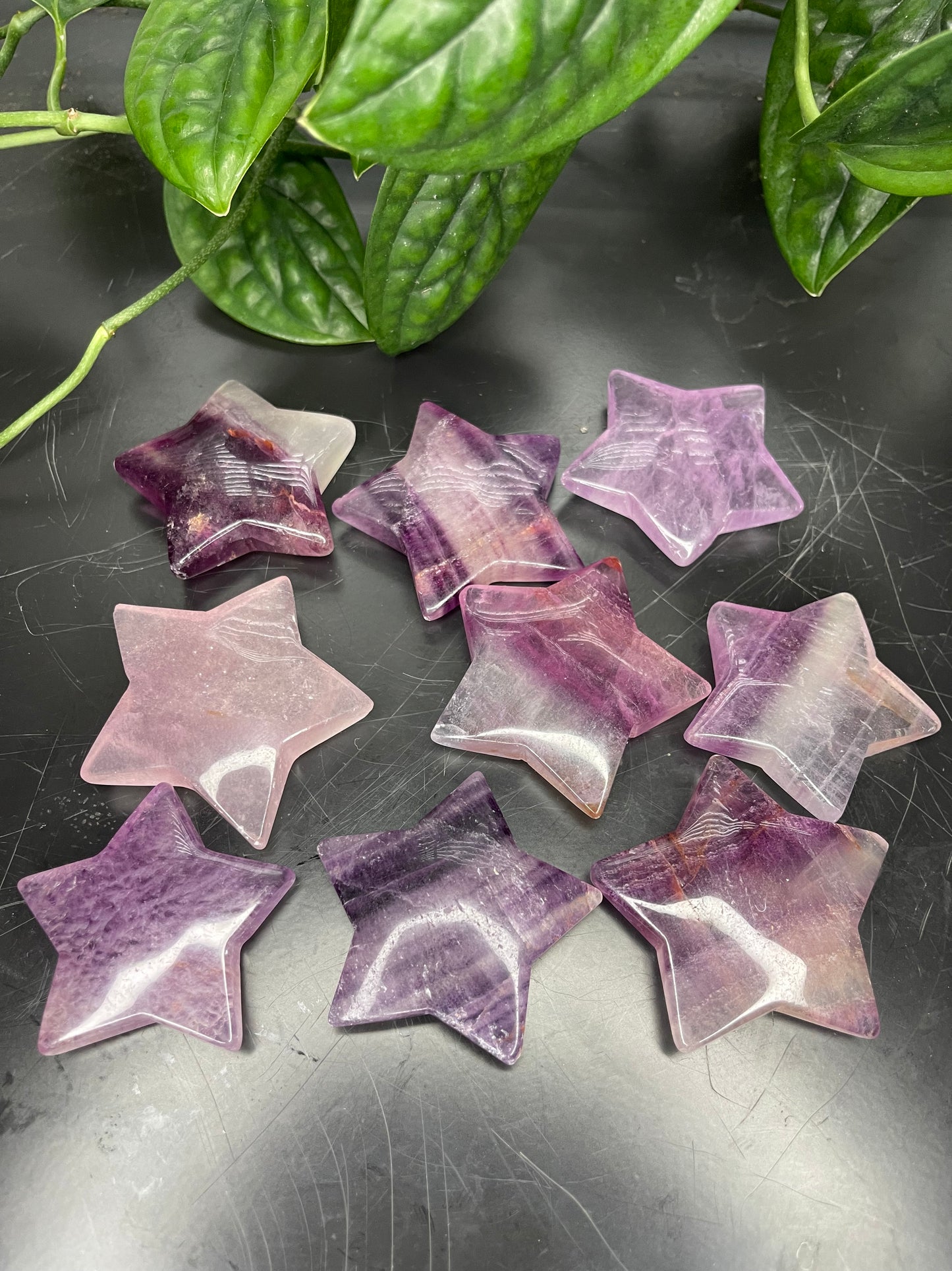 Magenta Fluorite Crystal Stars