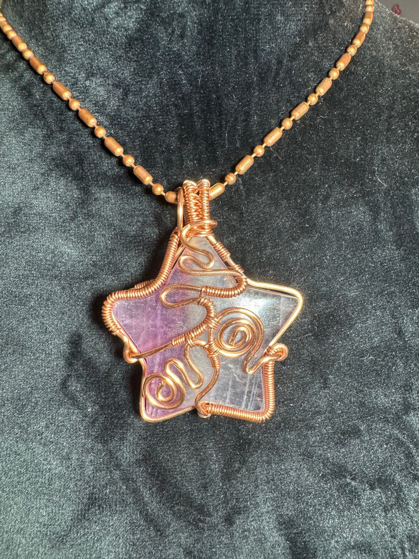 Purple Fluorite Freestyle Star