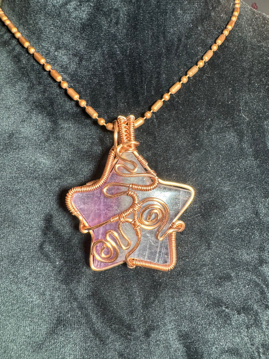 Purple Fluorite Freestyle Star