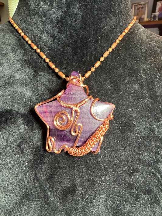 Purple Fluorite Detailed Star