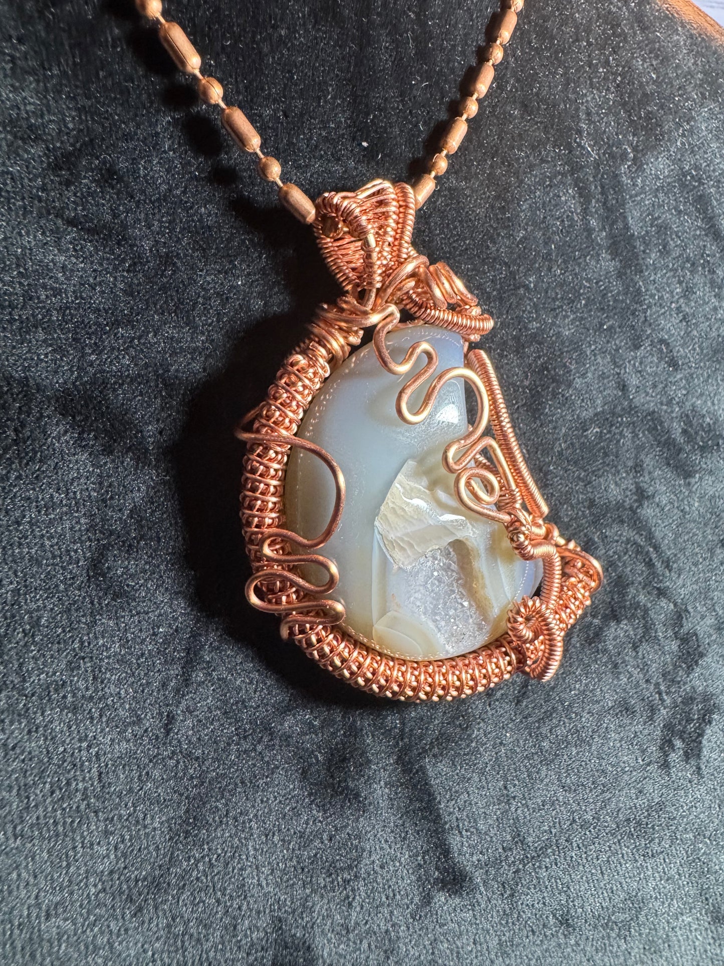 Agate Moon Pendant