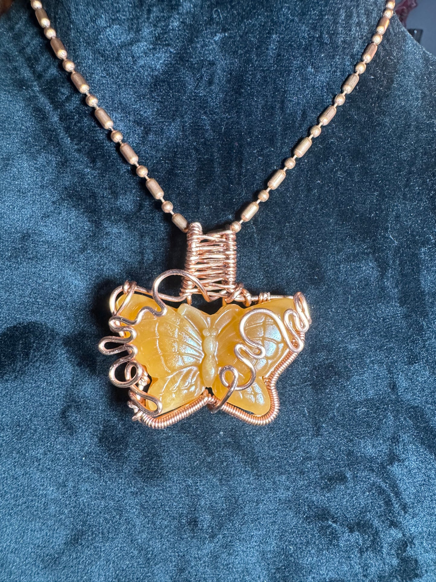 Majestic Orange Calcite Butterfly