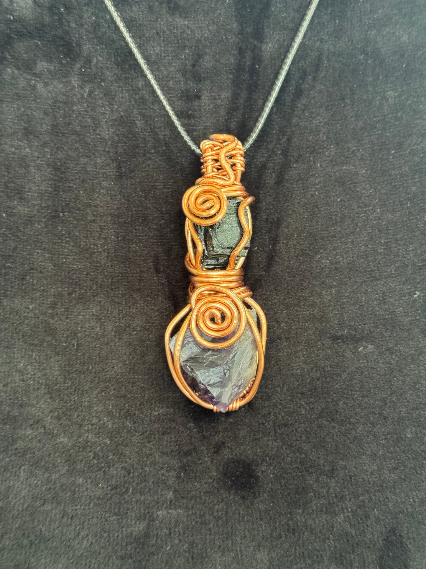 Black Tourmaline & Amethyst