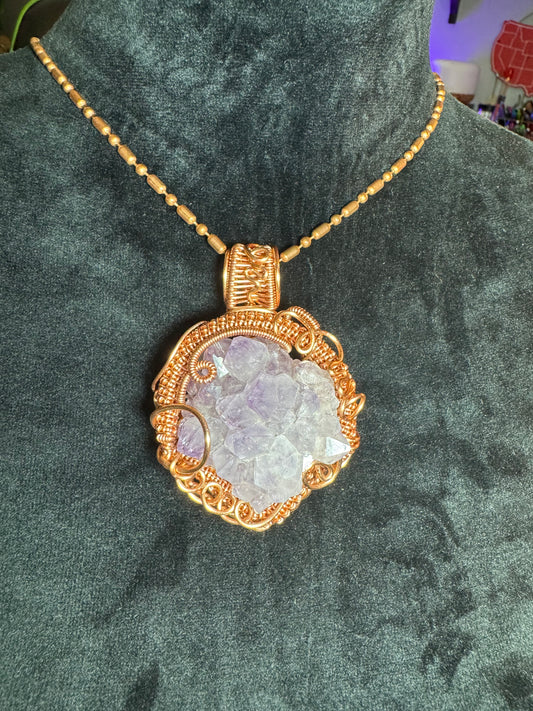 Amethyst Cluster Statement Pendant