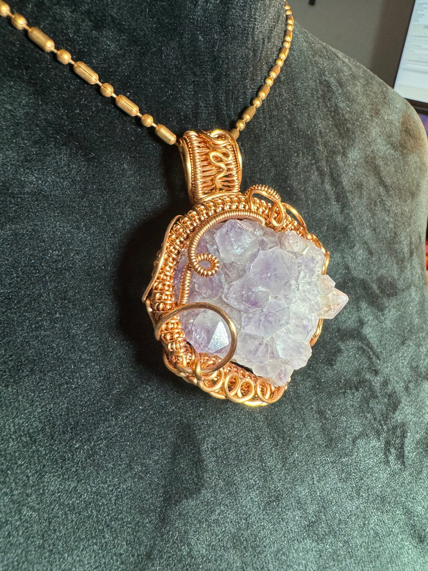 Amethyst Cluster Statement Pendant