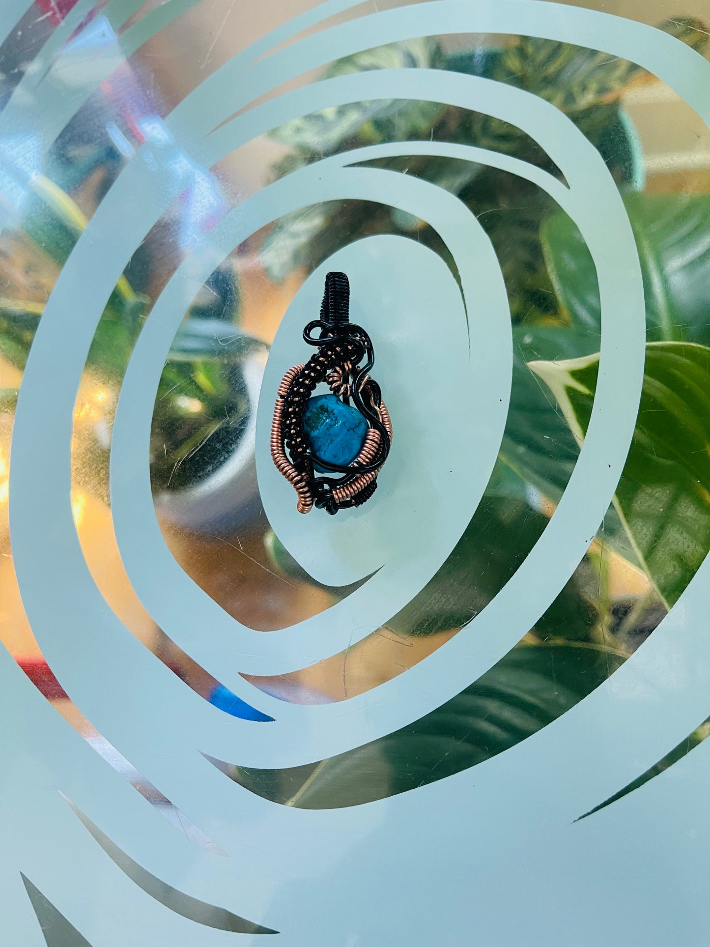 Turquoise in Black Copper