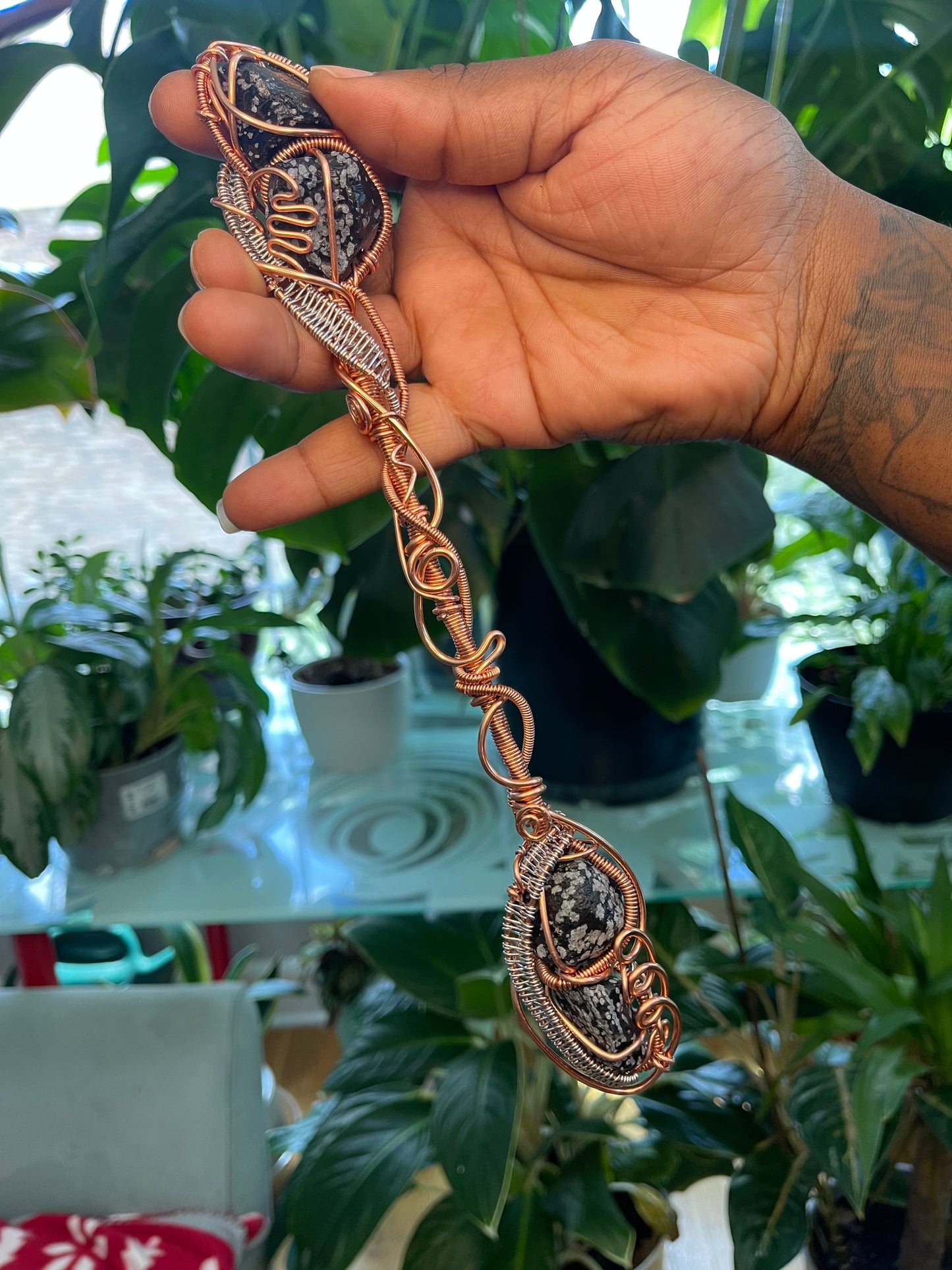 Snowflake Obsidian Magic Stick