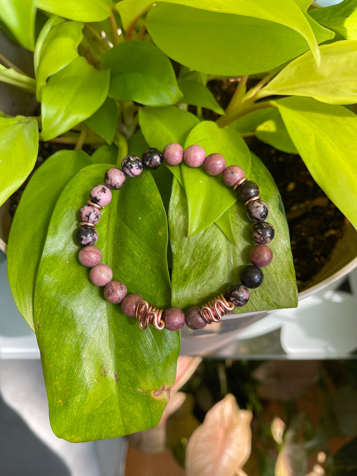 Rhodonite Beaded Bracelet