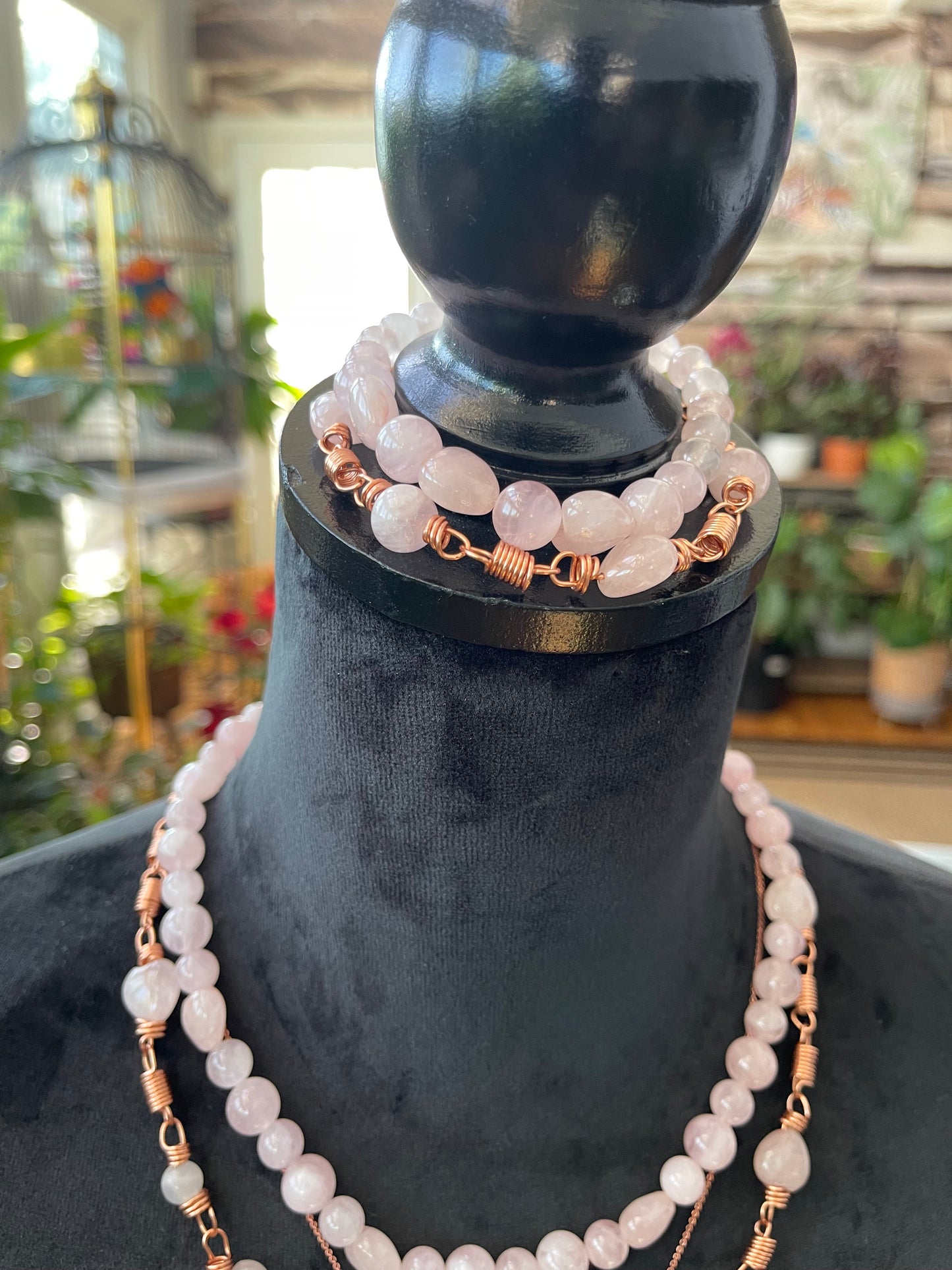 Rose Quartzy Heart Set