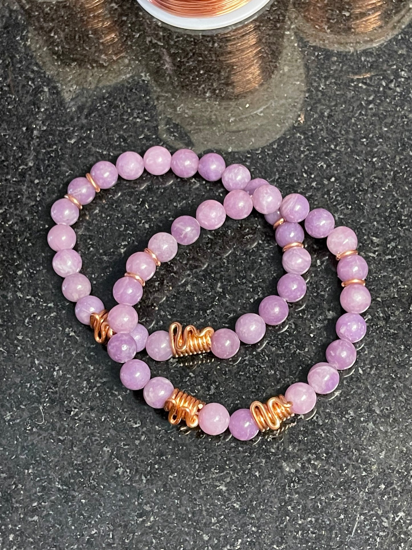 Lepidolite Beaded Bracelet