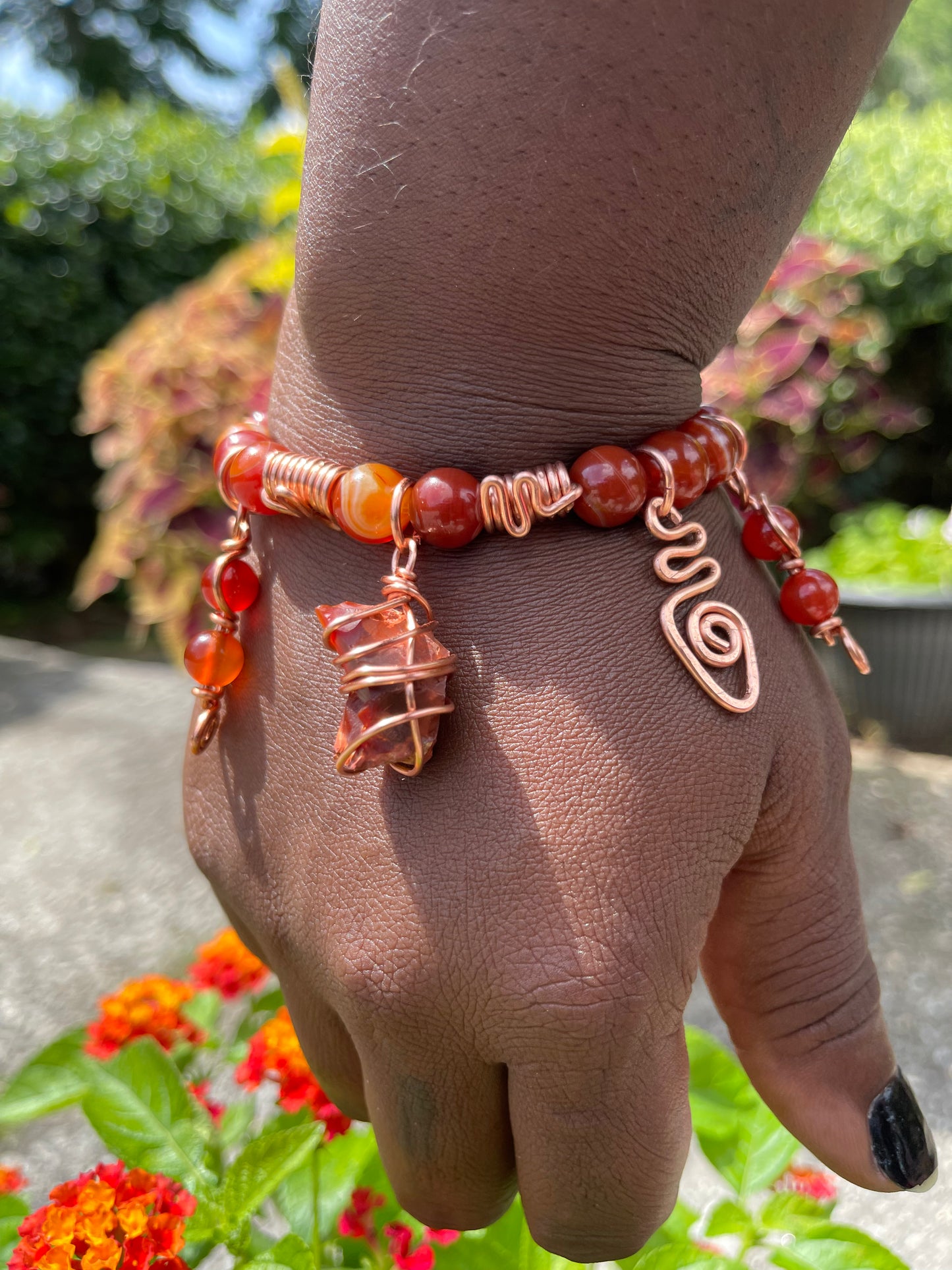 Carnelian Hera Charm Bracelet