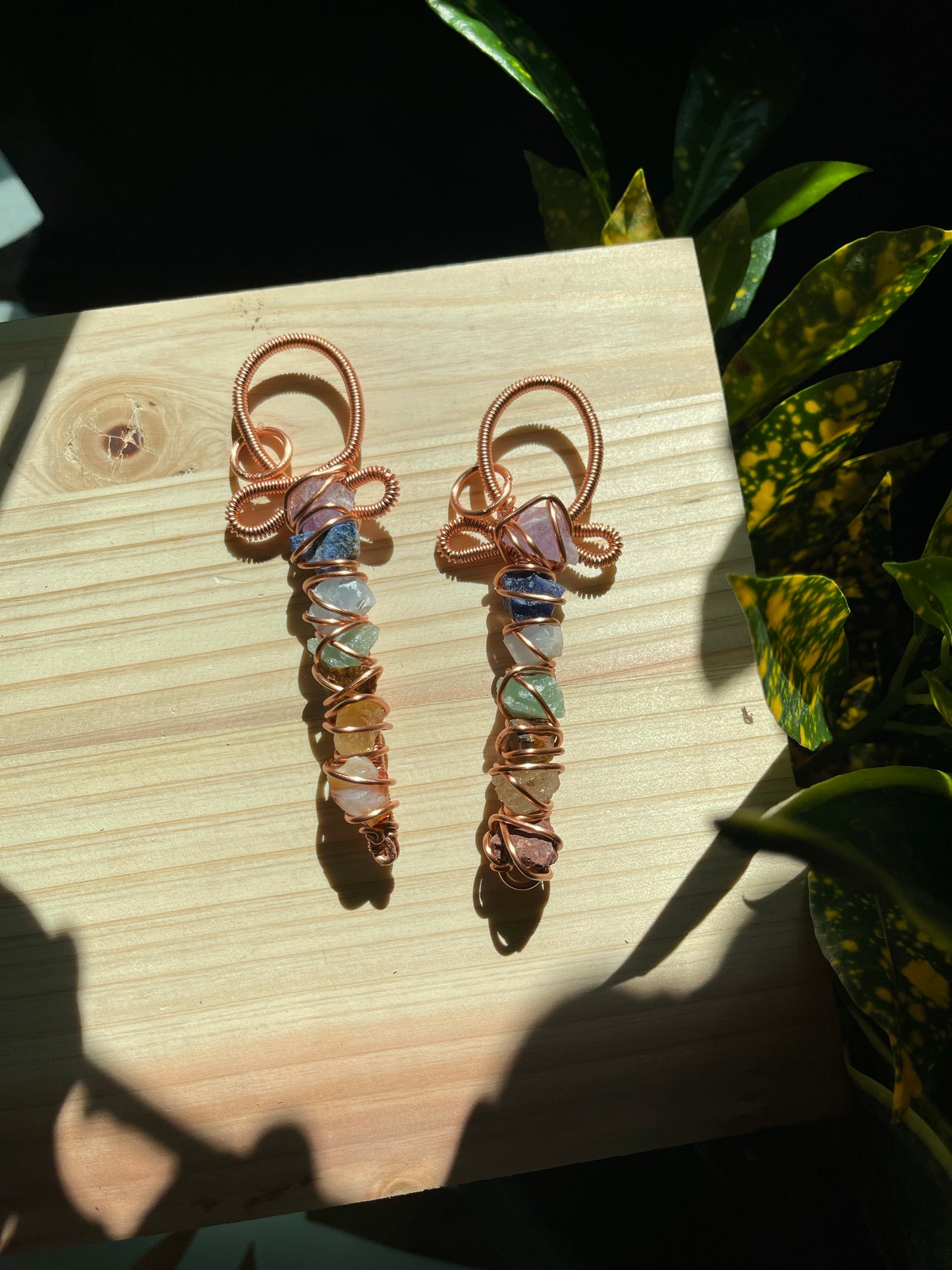 Mini 7 Chakra Ankh pendant