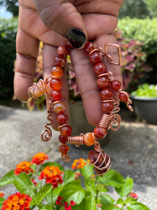 Carnelian Hera Charm Bracelet