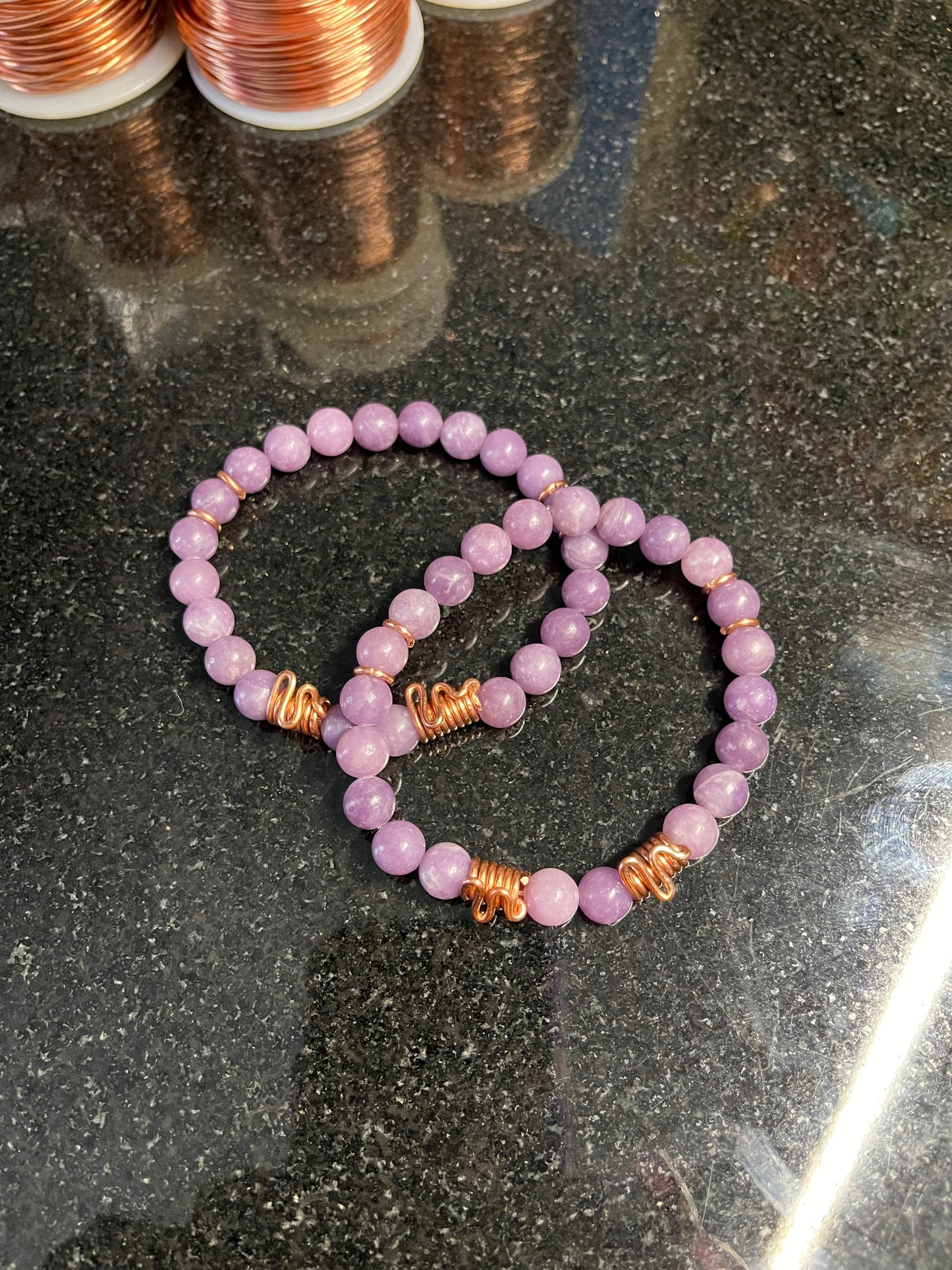 Lepidolite Beaded Bracelet