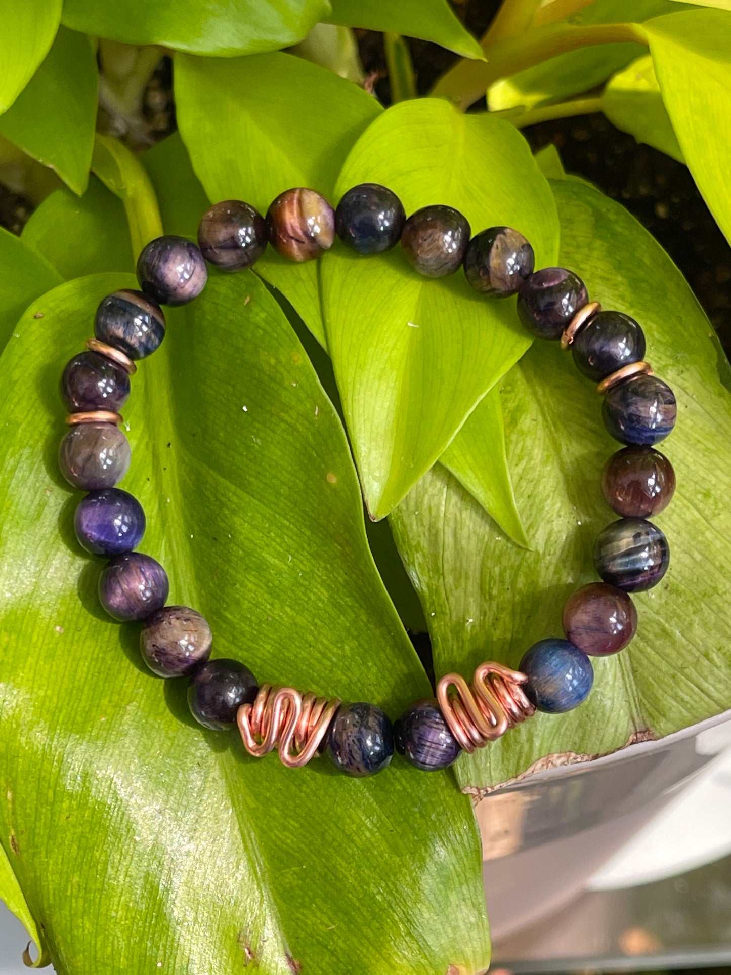 Galactic Tiger Eye Beaded Bracelet