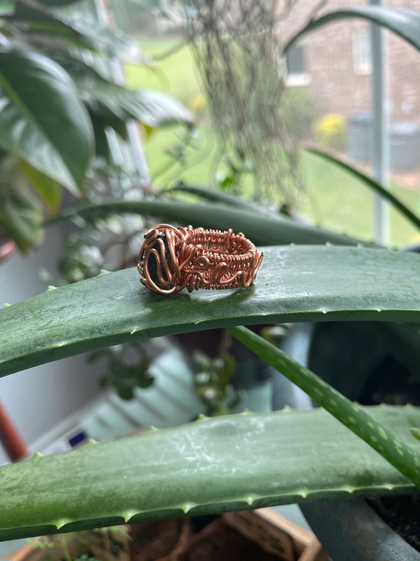 Moldavite Royalty Ring