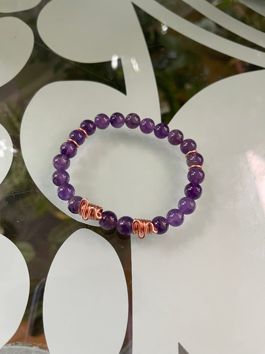 Amethyst Beaded Bracelet