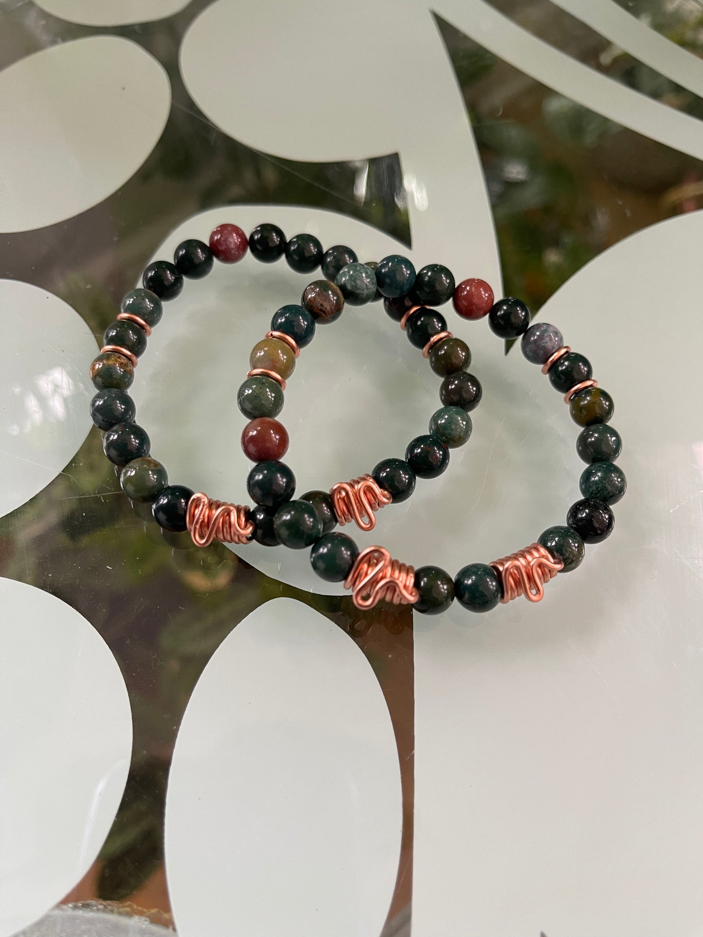 Bloodstone Beaded Bracelet