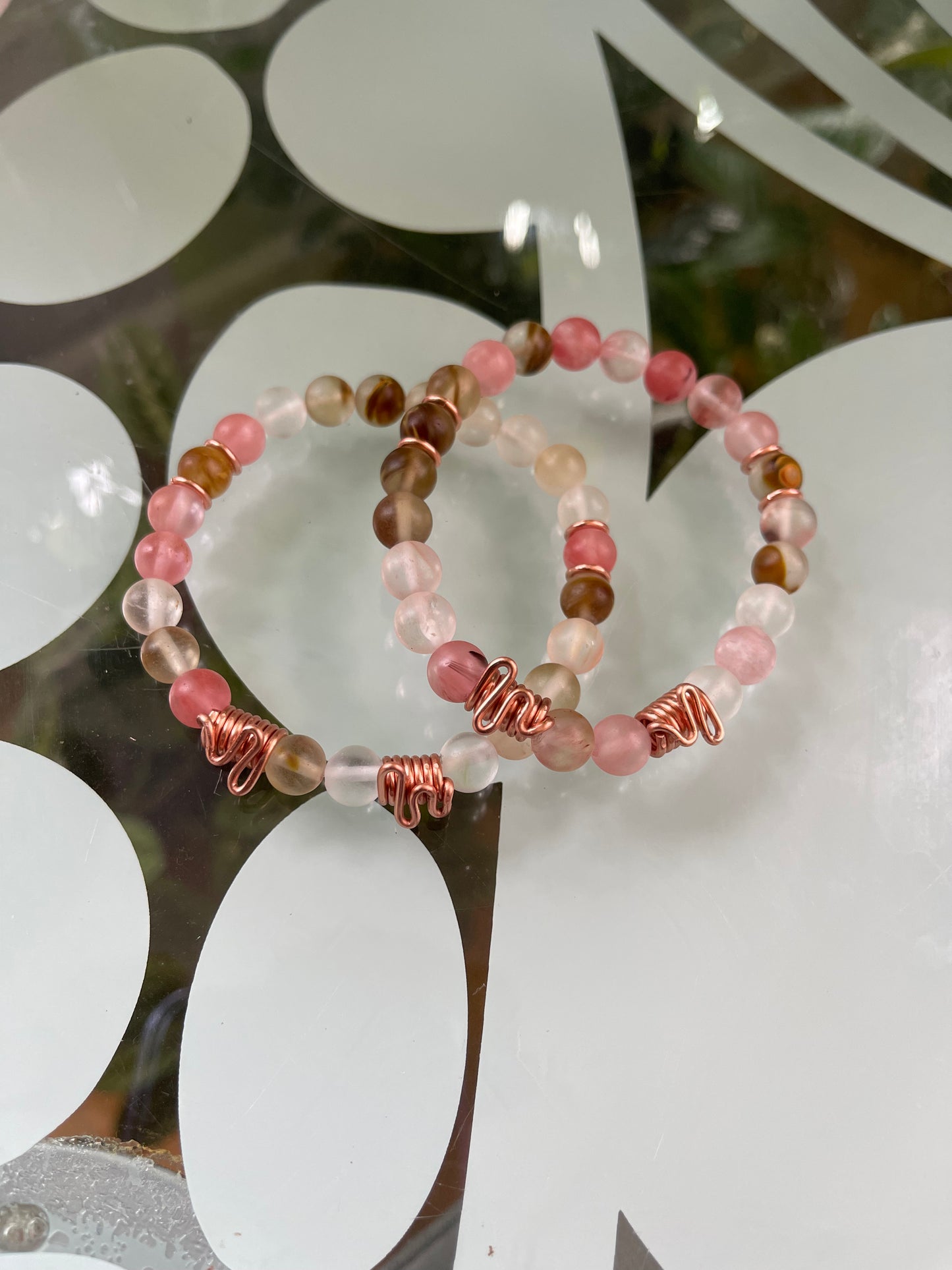 Cherry Quartz Beaded Bracelet