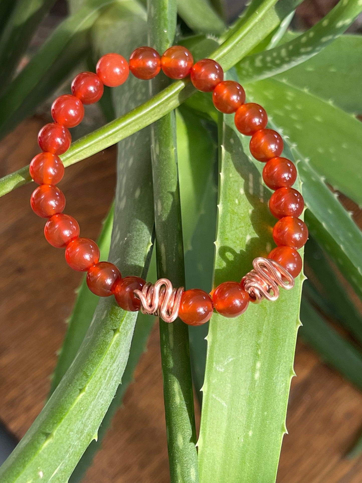 Carnelian Beaded Bracelet