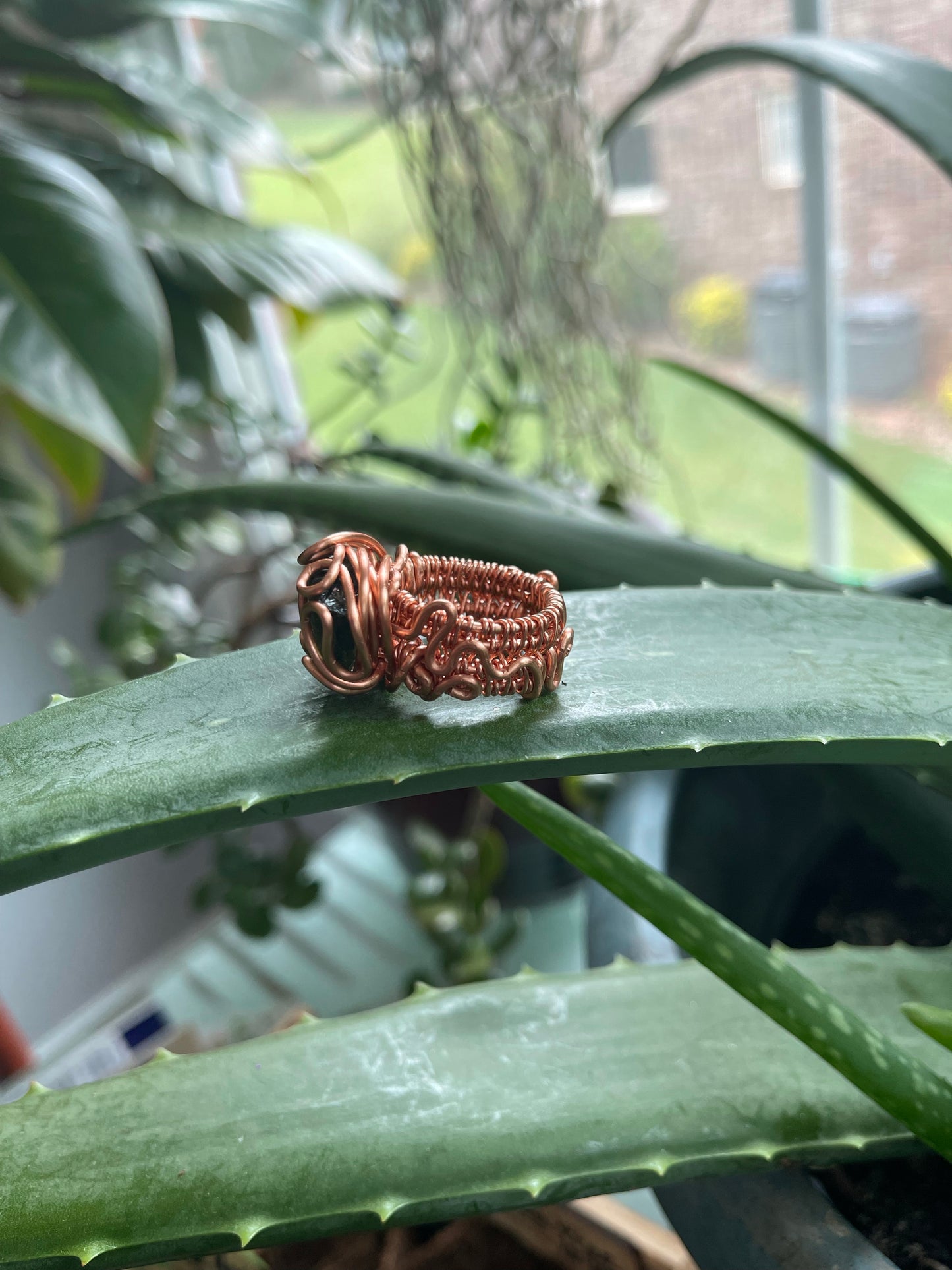Moldavite Royalty Ring