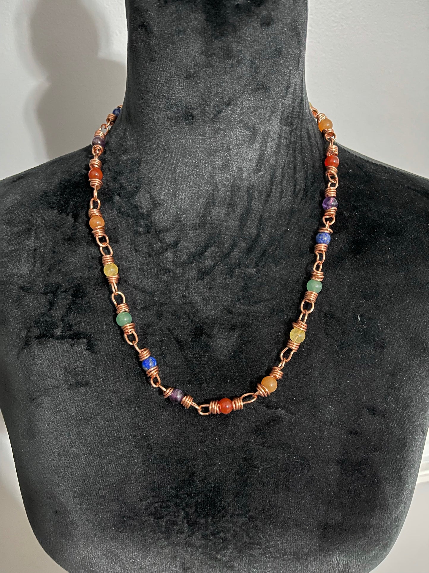 Rainbow Multi-Colored Beaded Chain