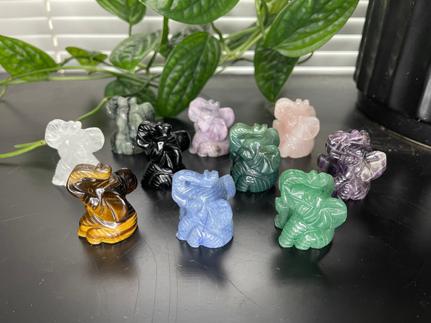 Genuine Crystal Elephants