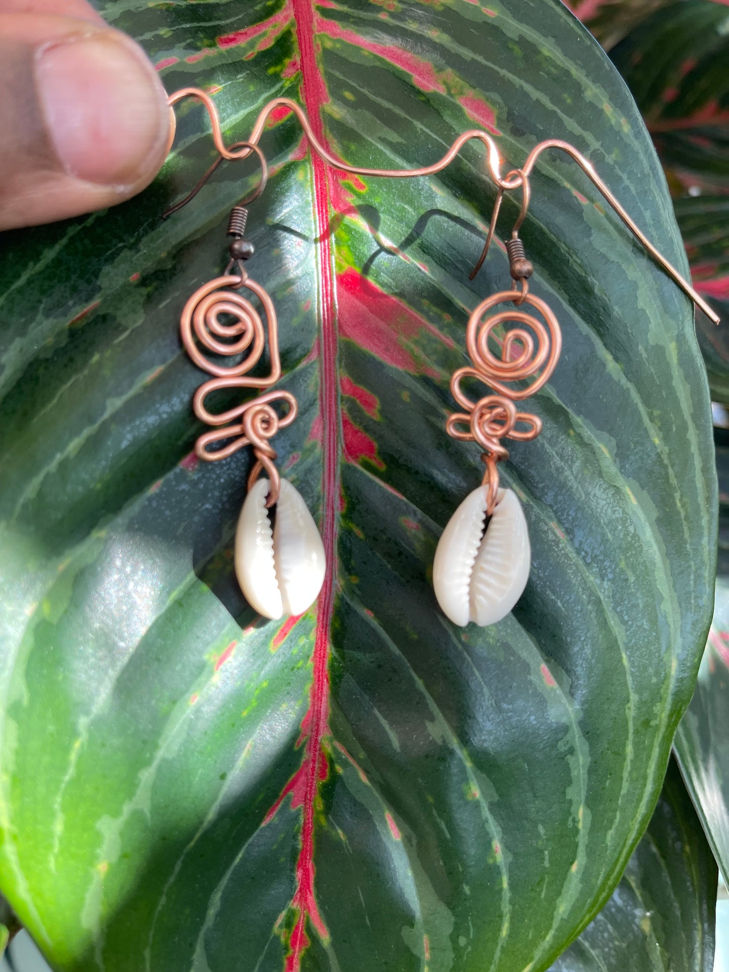 Cowrie & Copper Earrings