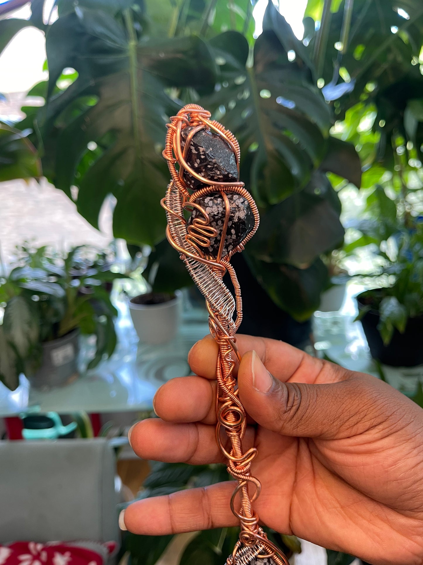 Snowflake Obsidian Magic Stick