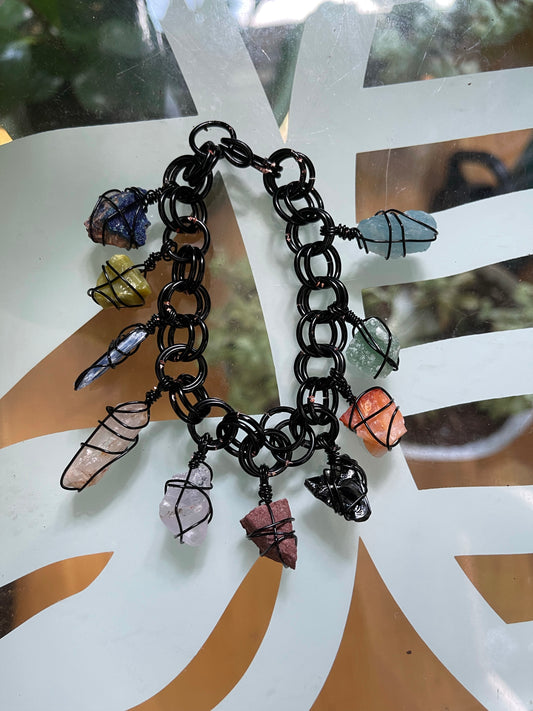 Black Copper Enchanted Charm Bracelet