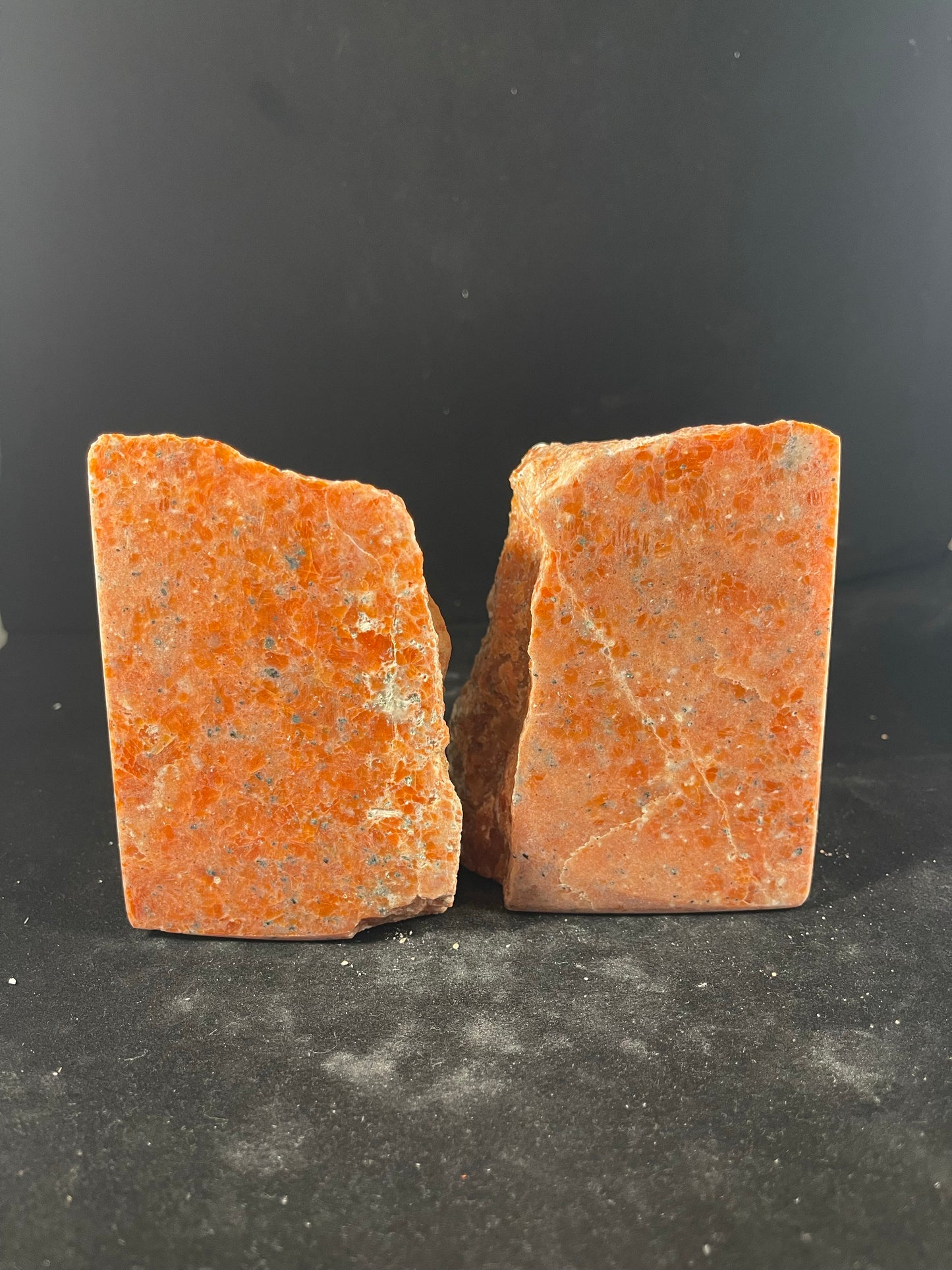 Orchid Calcite Bookends