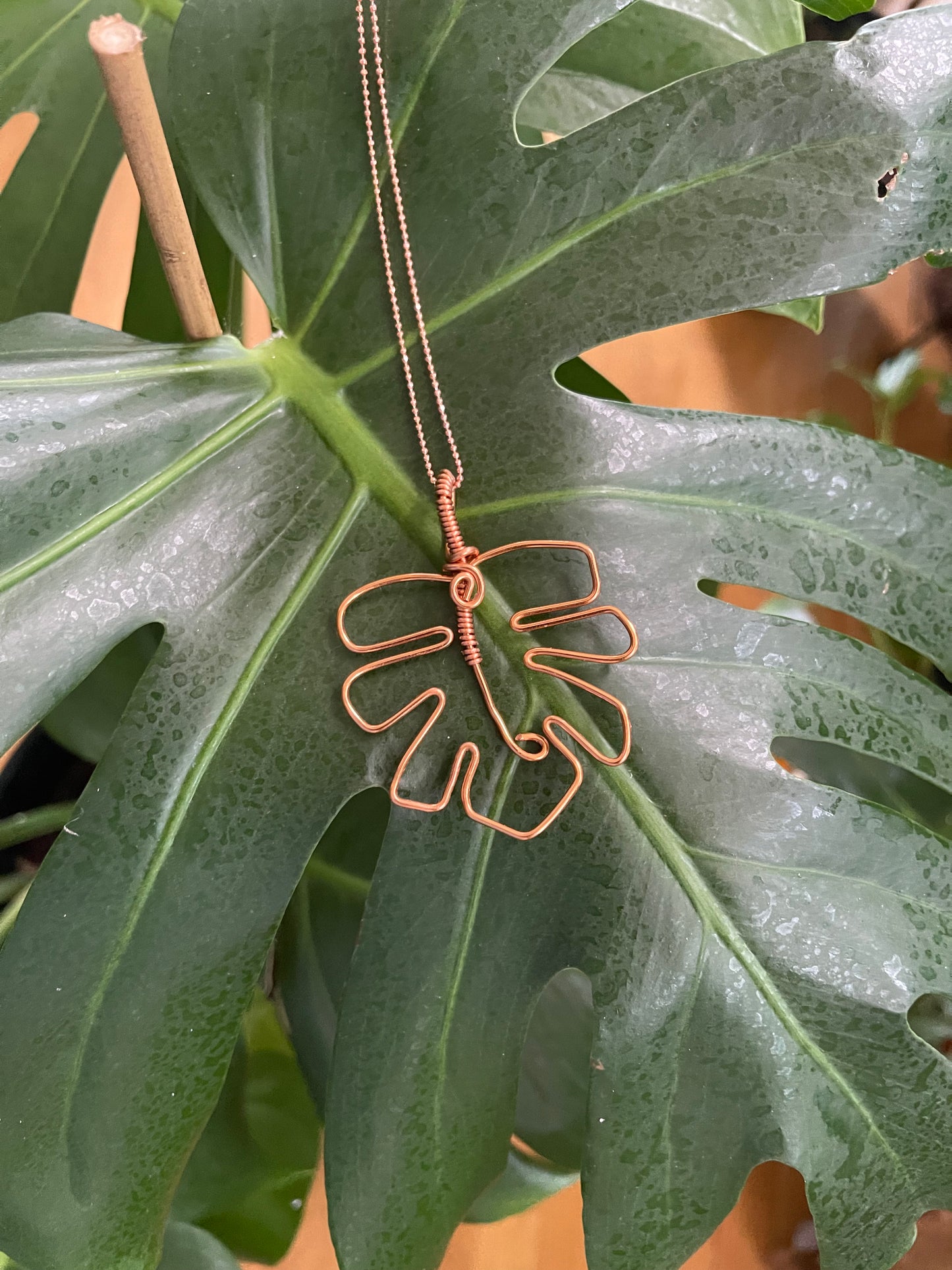 Monstera Leaf Pendant