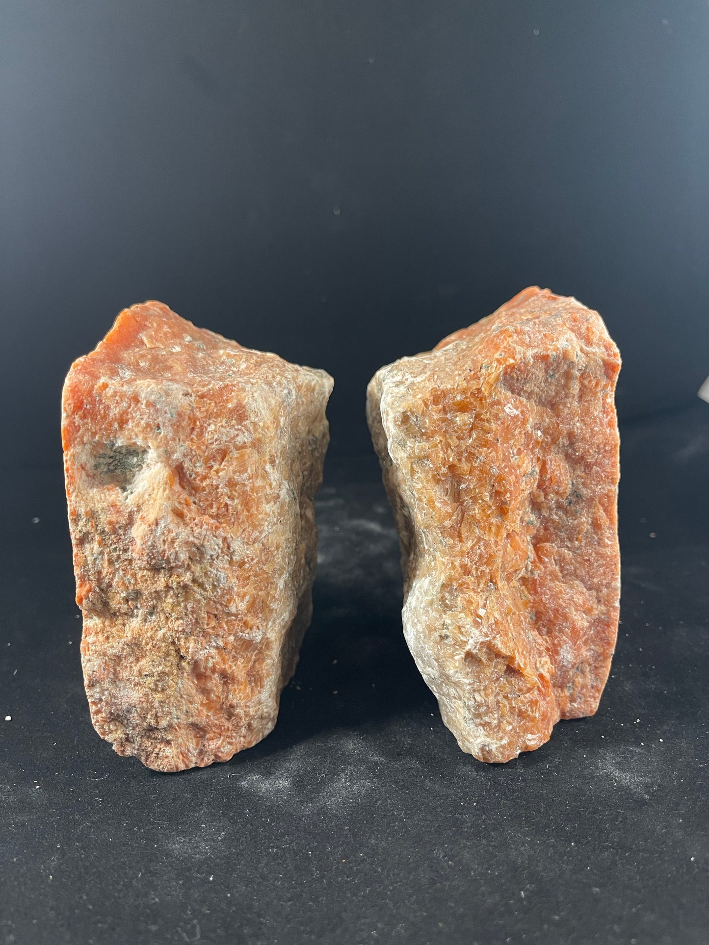 Orchid Calcite Bookends