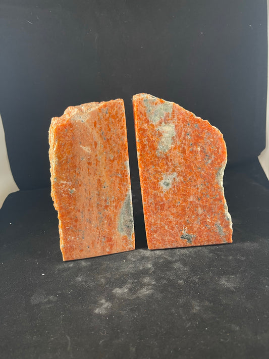 Large Orchid Calcite Bookends