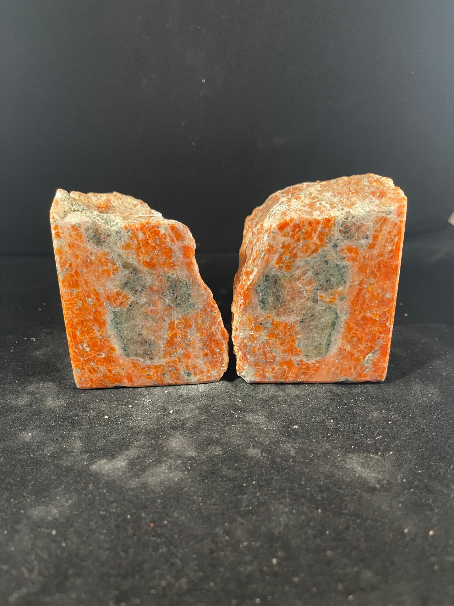 Orchid Calcite Bookends