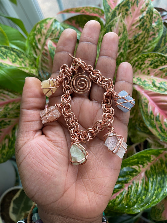 Multi-Color Calcite Charm Bracelet