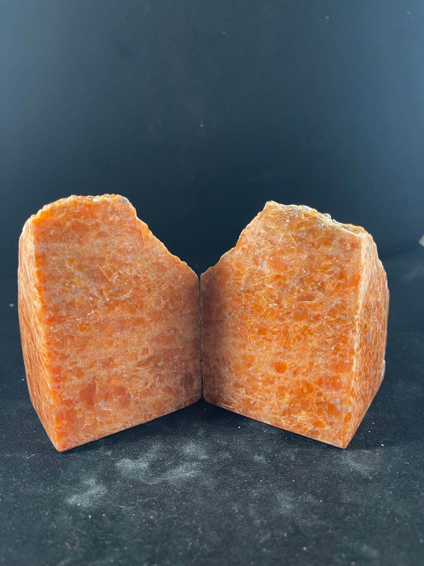 Orchid Calcite Bookends